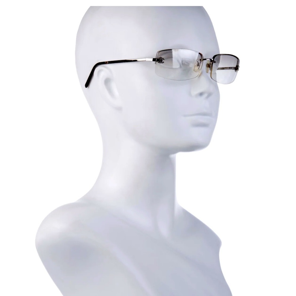 Chanel Clear Grey Fade Silver Vintage Sunglasses. WITH Chanel case!